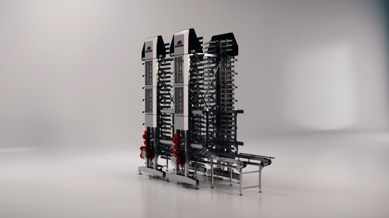 M-UB : Mécanisation verticale pour produits sur plaques